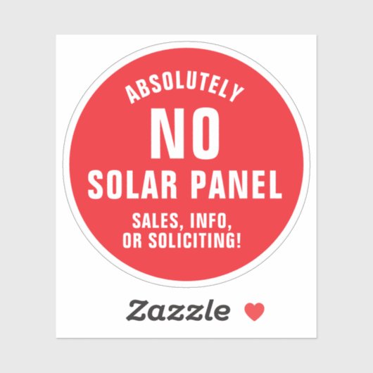 Sticker Arrêter les ventes de panneaux solaires ou la soll (Feuille)
