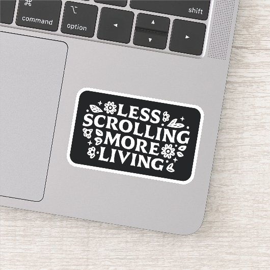 Sticker Arrêtez de défiler les citations doomscrolling est (Détail)