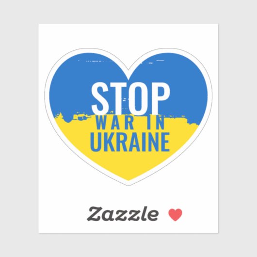 Sticker Arrêtez la guerre en Ukraine (Feuille)