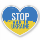 Sticker Arrêtez la guerre en Ukraine (Devant)
