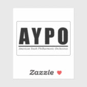 Sticker Arrière - plan AYPO Black Logo Blanc (Feuille)