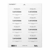 Sticker Arrière - plan blanc Étiquette de savon pe (Feuille entière)