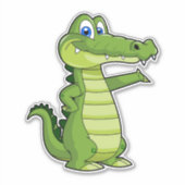 Sticker Arrière - plan d'alligator de dessin animé (Devant)