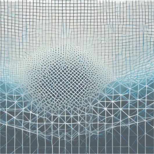 Sticker Arrière - plan de maillage complexe en blues (Devant)