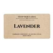 Sticker Arrière - plan Étiquette de savon personna (Devant)