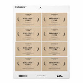 Sticker Arrière - plan Étiquette de savon personna (Feuille entière)