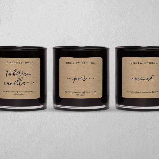 Sticker Arrière - plan Étiquette Kraft personnalis