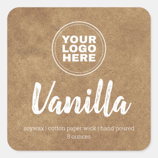 Sticker Arrière - plan Étiquette Kraft pour logo p (Devant)