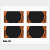 Sticker Arrière - plan fractal orange et noir (Feuille)