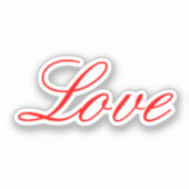 Sticker Arrière - plan gris tendance Red Love Mariage (Recto)