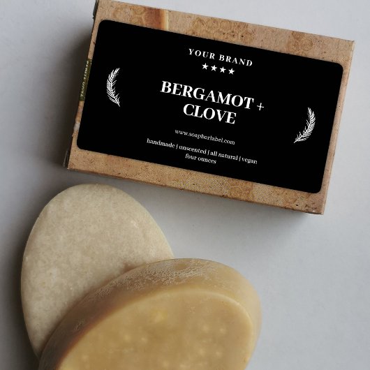 Sticker Arrière - plan noir Étiquette de savon per