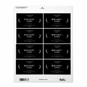 Sticker Arrière - plan noir Étiquette de savon per (Feuille entière)