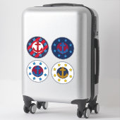 Sticker Arrondis nautiques 14 x 14 (Sur valise)