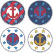 Sticker Arrondis nautiques 14 x 14 (Devant)