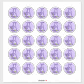 Sticker Arrondissements Monogrammes Lavande Style Felt (Feuille)