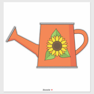 Sticker Arrosage orange avec tournesol