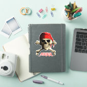 Sticker ARRR Parle Comme Un Jolly roger Pirate (Couverture iPad)