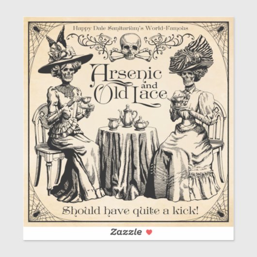 Sticker Arsenic et Ancienne dentelle (Feuille)
