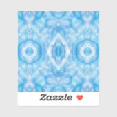 Sticker Art abstrait aquarelle bleu clair Foi (Feuille)