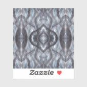 Sticker Art abstrait aquarelle bleu foncé (Feuille)