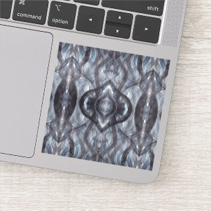 Sticker Art abstrait aquarelle bleu foncé