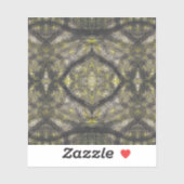 Sticker Art abstrait aquarelle jaune foncé (Feuille)