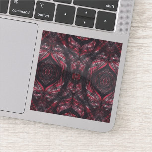 Sticker Art abstrait aquarelle rouge foncé rouge