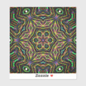 Sticker Art abstrait coloré (Feuille)