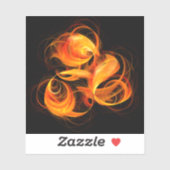 Sticker Art Abstrait Fireball (Feuille)