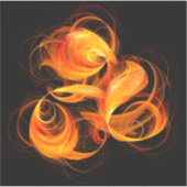 Sticker Art Abstrait Fireball (Devant)
