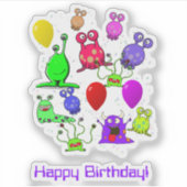 Sticker Art Alien * Fête avec Aliens (Devant)