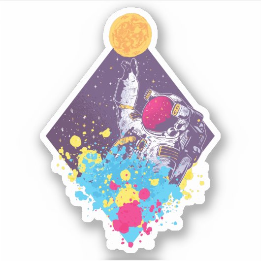 Sticker Art astronaute (Devant)