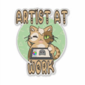 Sticker Art at work cute cat design (Devant)