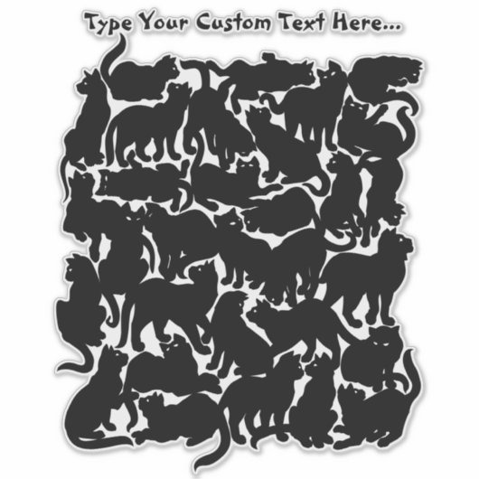 Sticker Art Chat Tatouage temporaire Amoureux des chats Pe (Devant)