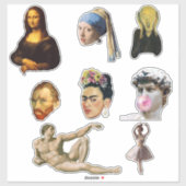 Sticker Art Contemporain Fin Collection Classique (Feuille)