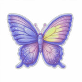 Sticker Art de ballon papillon violet vibrant (Devant)