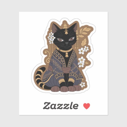Sticker Art de chat javanais  (Feuille)