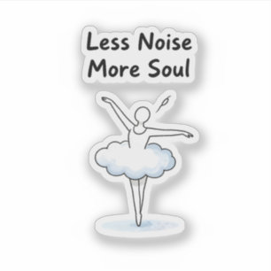 Sticker Art de citation d'âme de danseuse de ballet minima