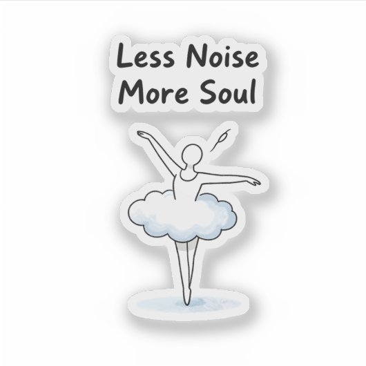 Sticker Art de citation d'âme de danseuse de ballet minima (Devant)