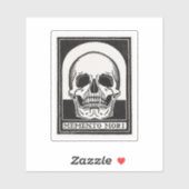 Sticker Art de crâne Memento Mori (Feuille)