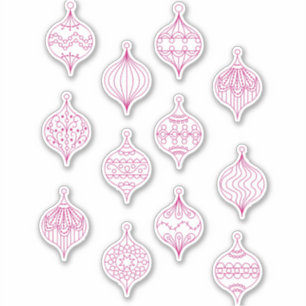 Sticker Art de la ligne ornementale Bauble de Noël