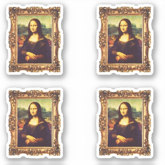 Sticker Art de la Renaissance encadré : Pack Mona Lisa par (Devant)