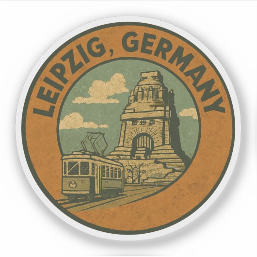 Sticker Art de la ville de Leipzig en Allemagne (Devant)