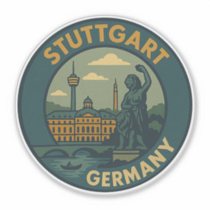 Sticker Art de la ville de Stuttgart en Allemagne