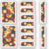 Sticker Art de mode orange gras (Recto)