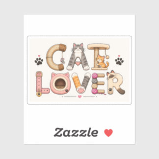 Sticker Art de mots amateur de chats