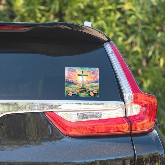 Sticker Art de Pâques Coloré (Côté voiture)