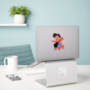 Sticker Art de personnage de dessin animé mignon monstre R