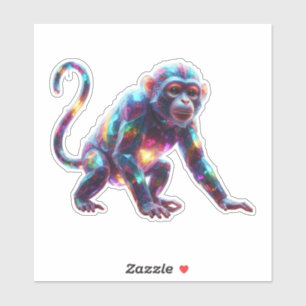 Sticker Art de Singe de Cristal