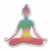 Sticker Art de yoga méditatif (Devant)